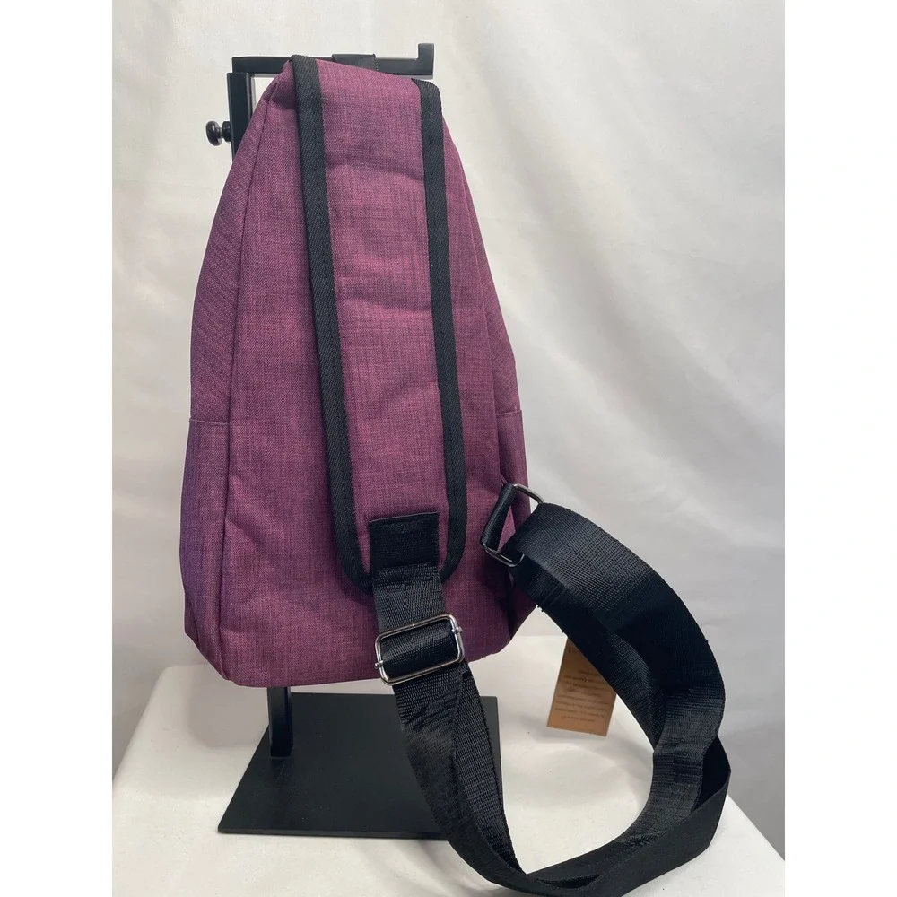 Gold Coast Two Way Sling Bag Eggplant Purple Crossbody Backpack 0009PS NEW